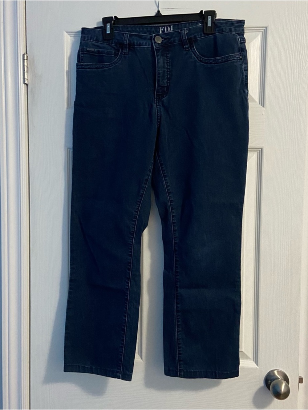 FDJ Women’s Olivia Dark Blue Denim Jeans Size 14 Petite